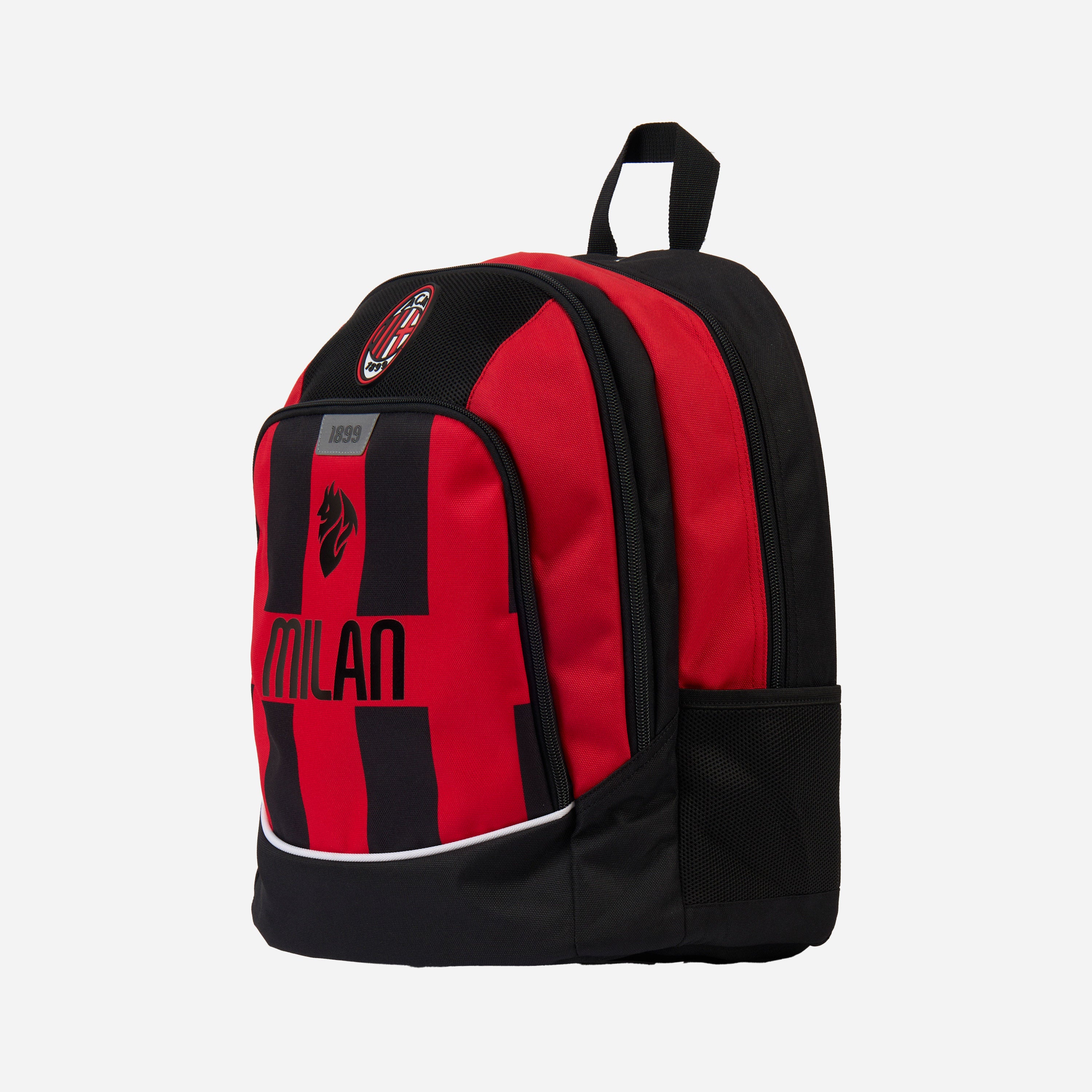 AC MILAN SCHOOL BACKPACK WITH THREE COMPARTMENTS