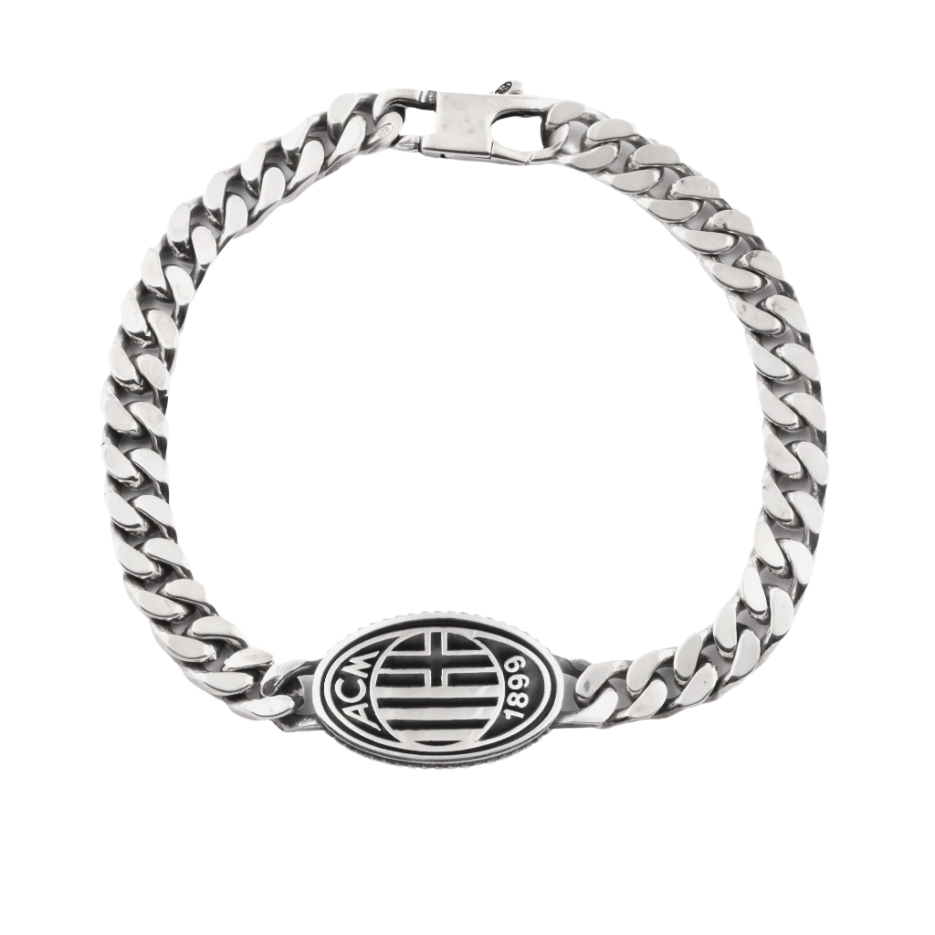 NOVE25 X MILAN SILVER LOGO BRACELET AC Milan Store