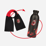 BUNDLE SCARF WITH LOGO AND THICK STRIPES + AC MILAN X 24BOTTLES BOTTLE WITH FLAMES