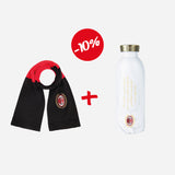 BUNDLE SCARF WITH LOGO AND THICK STRIPES + AC MILAN X 24BOTTLES BOTTLE CELEBRATORY