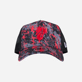 TRUCKER NEW ERA X AC MILAN CAP WITH EMBROIDERED DEVIL LOGO