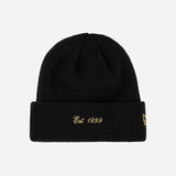 NEW ERA X AC MILAN BEANIE WITH GOLD EMBROIDERY