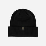 NEW ERA X AC MILAN BEANIE WITH GOLD EMBROIDERY
