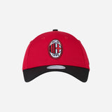 9FORTY® NEW ERA X AC MILAN KIDS RED AND BLACK CAP WITH LOGO
