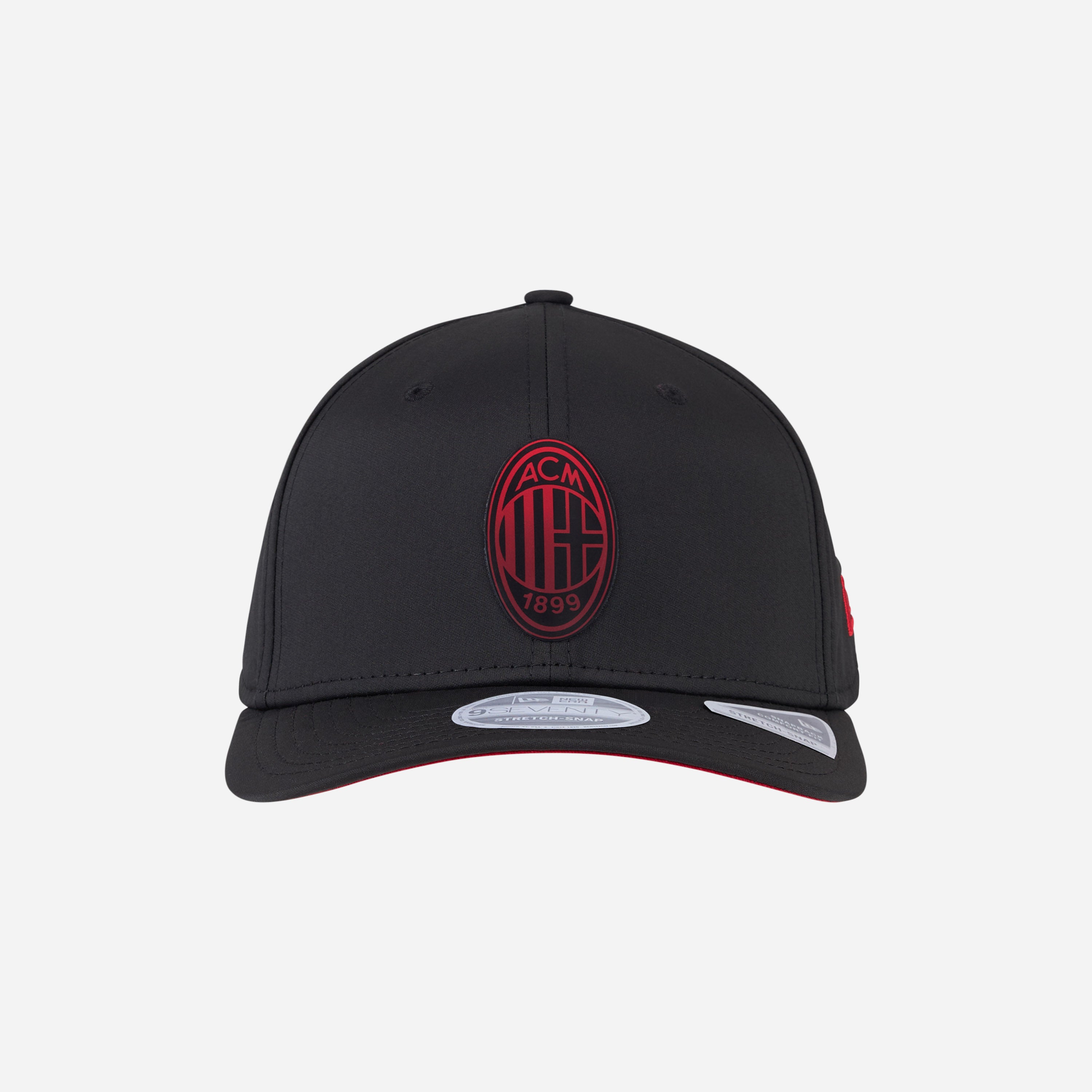 9SEVENTY NEW ERA X AC MILAN BLACK CAP WITH FADED LOGO
