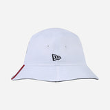 NEW ERA X AC MILAN WHITE BUCKET HAT WITH EMBROIDERED LOGO