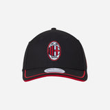 9FORTY NEW ERA X AC MILAN BLACK CAP WITH EMBROIDERED LOGO