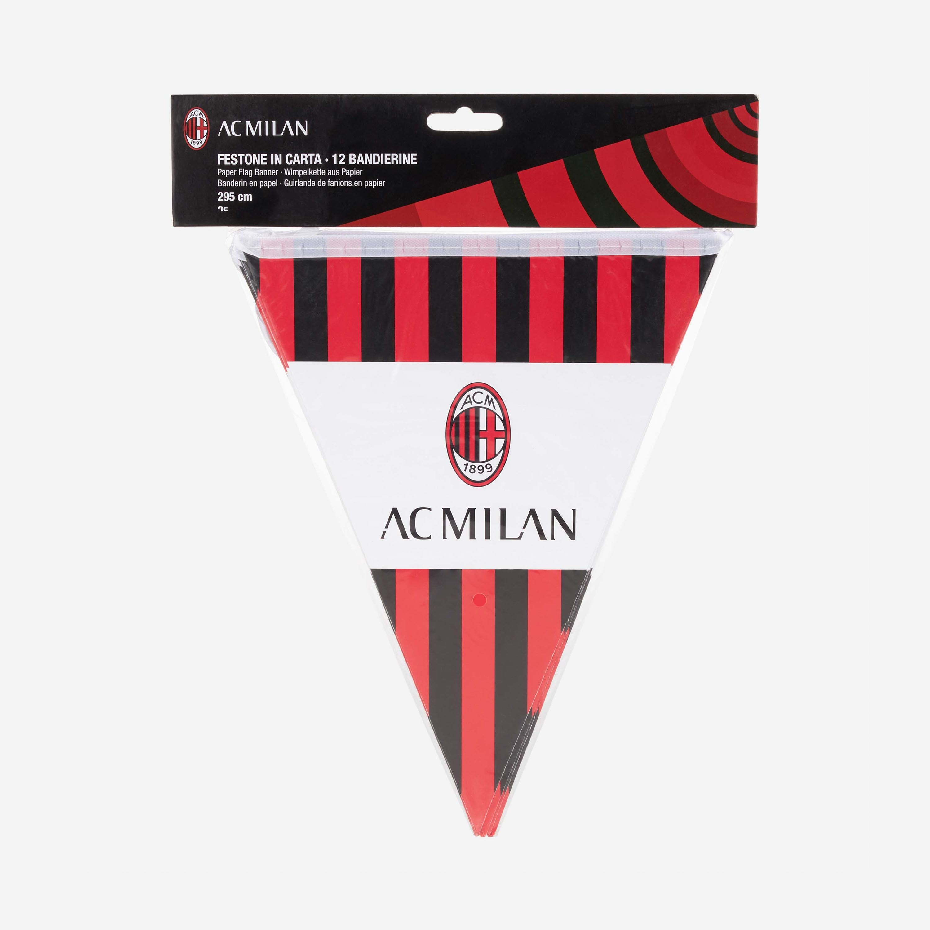 Paper triangular flags garland Milan