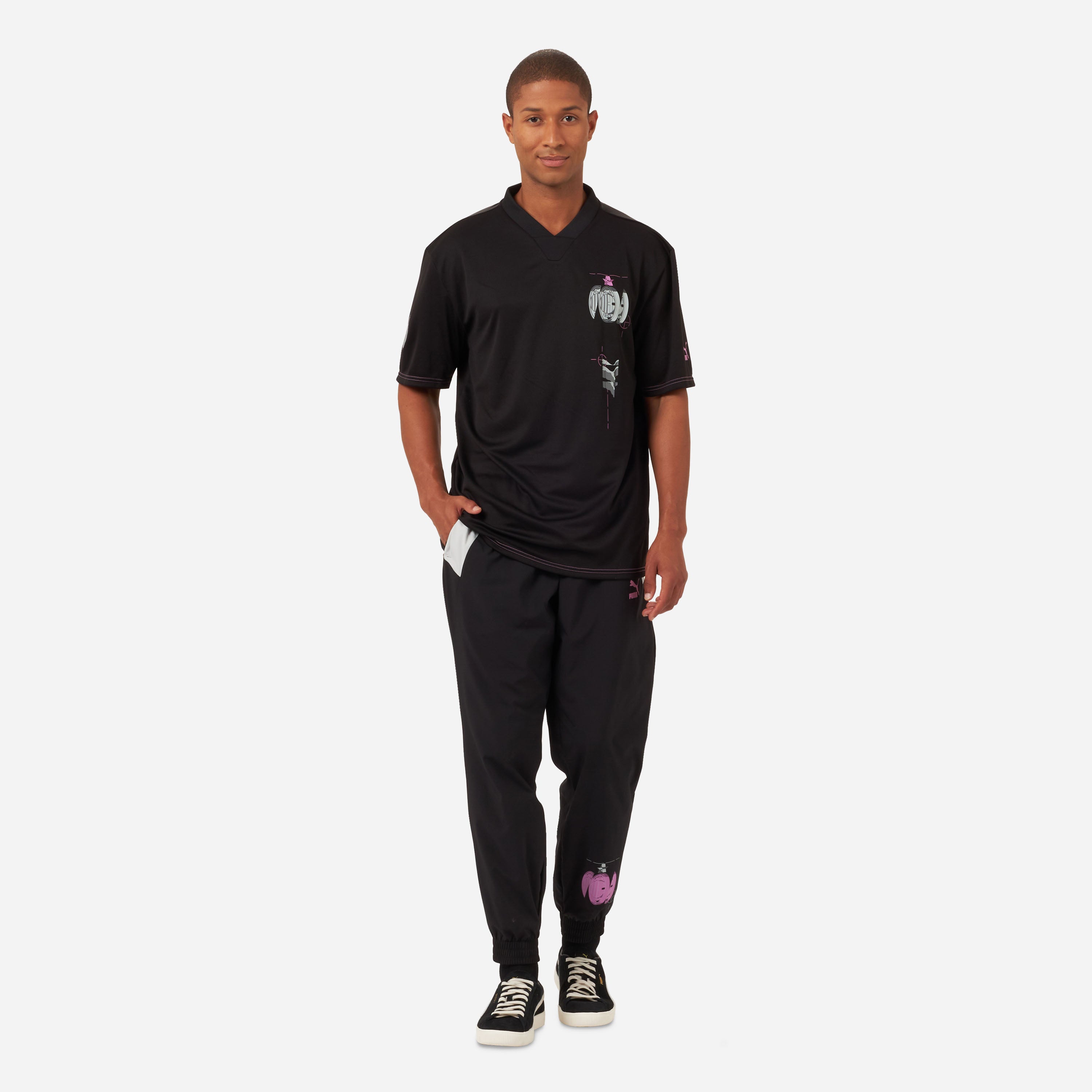 AC MILAN COLOUR BLOCK TROUSERS WITH POCKETS