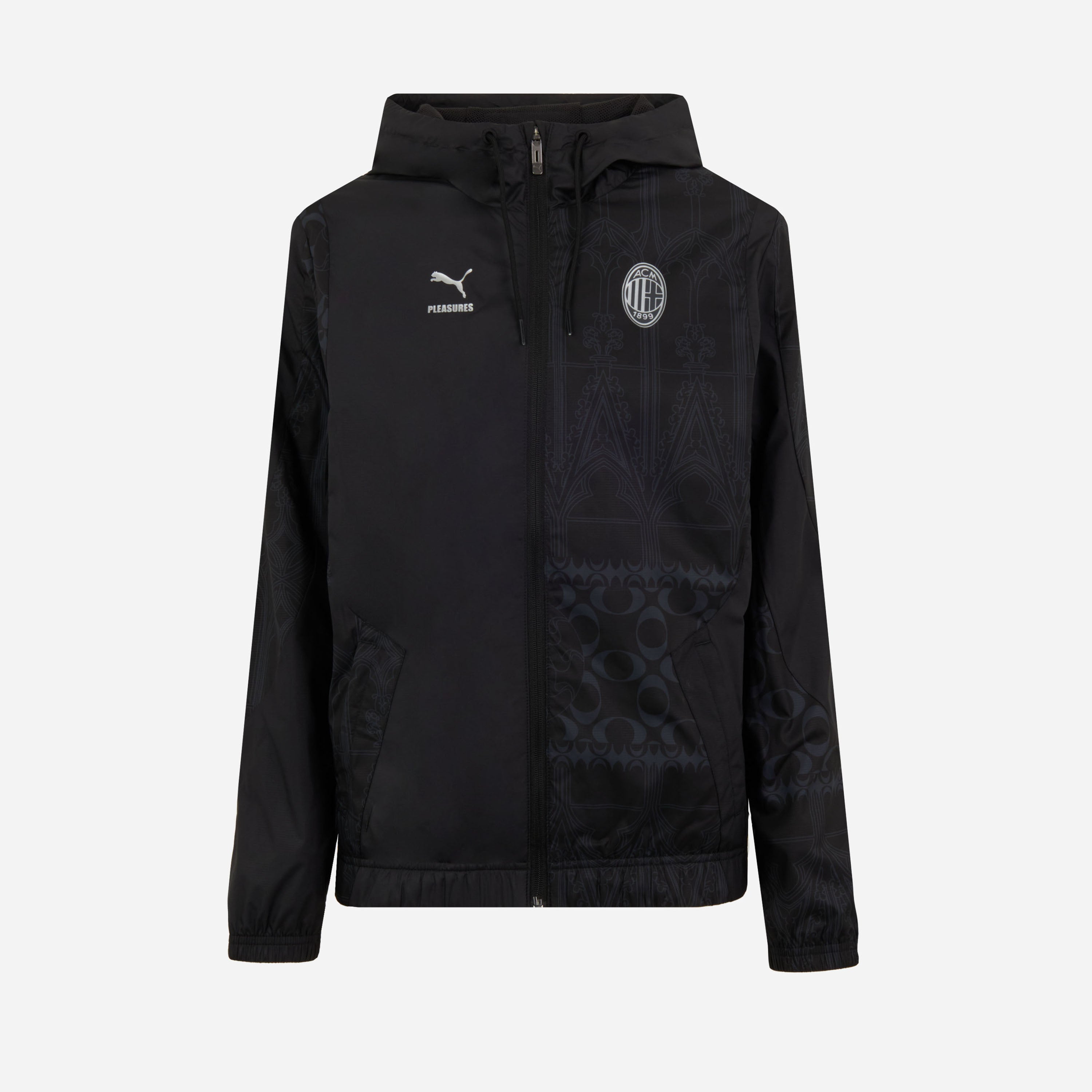 WOMAN PREMATCH JACKET WITH ZIPPER AC Milan x Pleasures 2023/24