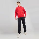 FELPA CON ZIP MILAN ESSENTIAL ROSSA