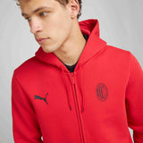 FELPA CON ZIP MILAN ESSENTIAL ROSSA