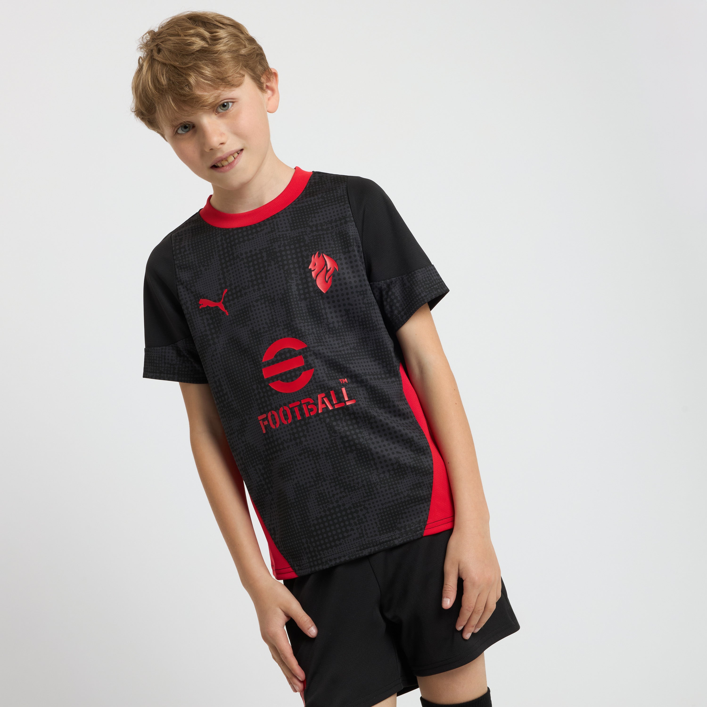 MILAN TRAINING 2025/26 KIDS' BLACK JERSEY