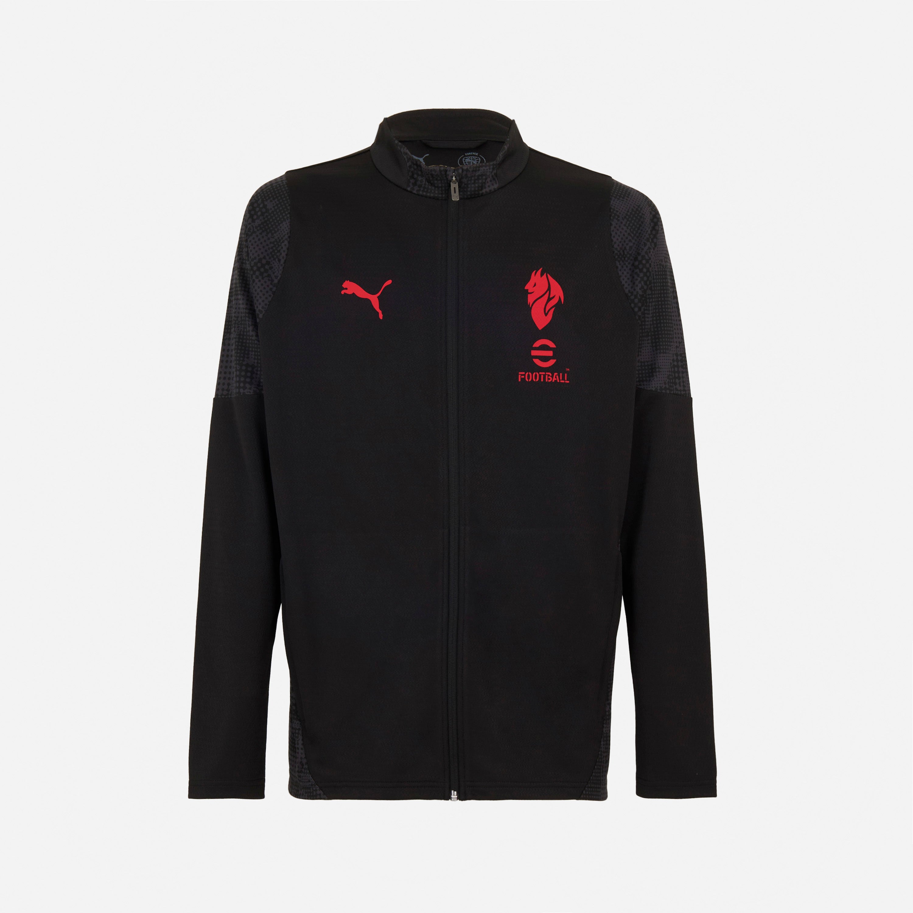 MILAN TRAINING 2025/26 BLACK JACKET WITH ZIPPER AND POCKETS