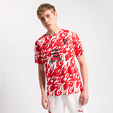 MILAN PREMATCH 2025/26 RED AND WHITE T-SHIRT