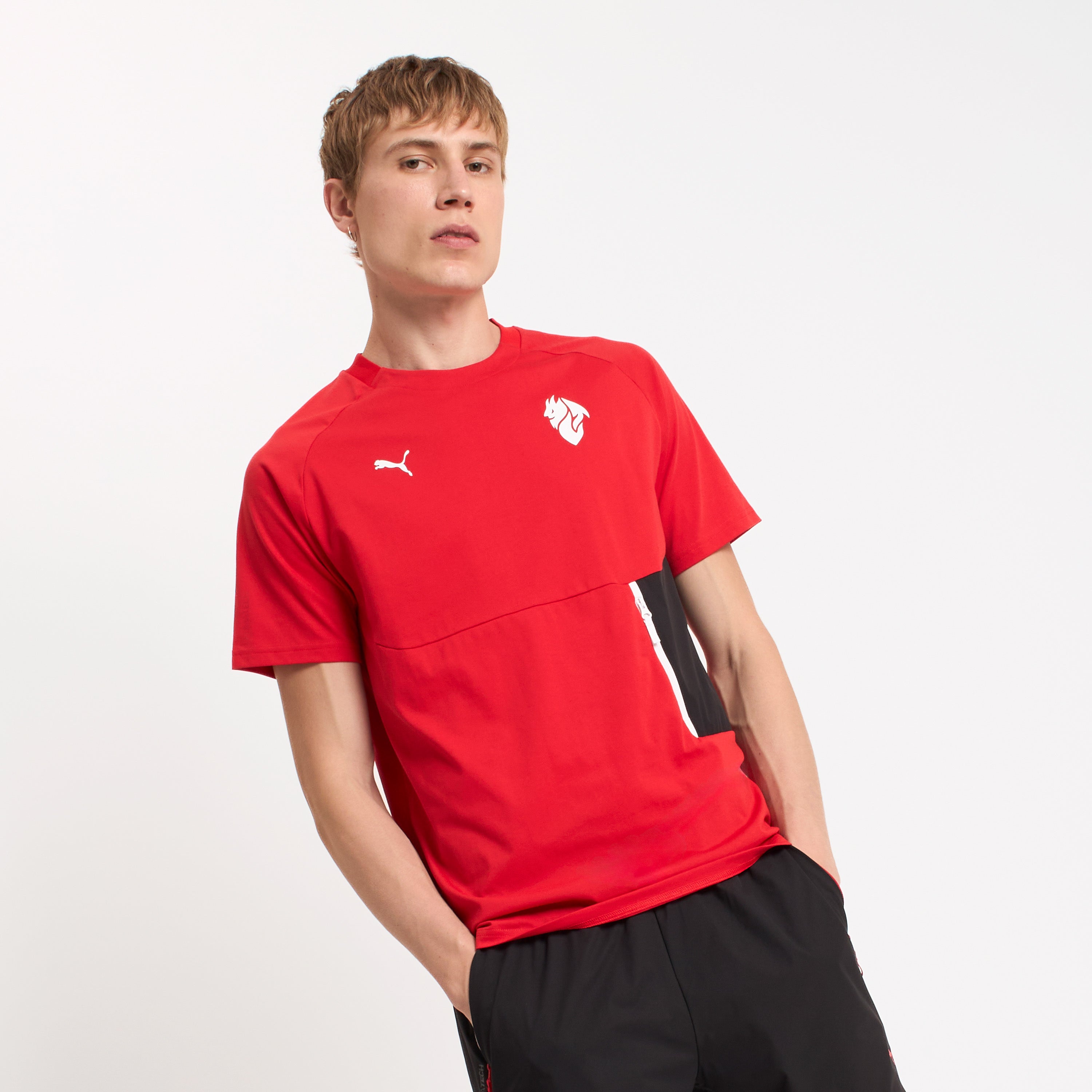 MILAN PUMATECH 2025/26 RED T- SHIRT