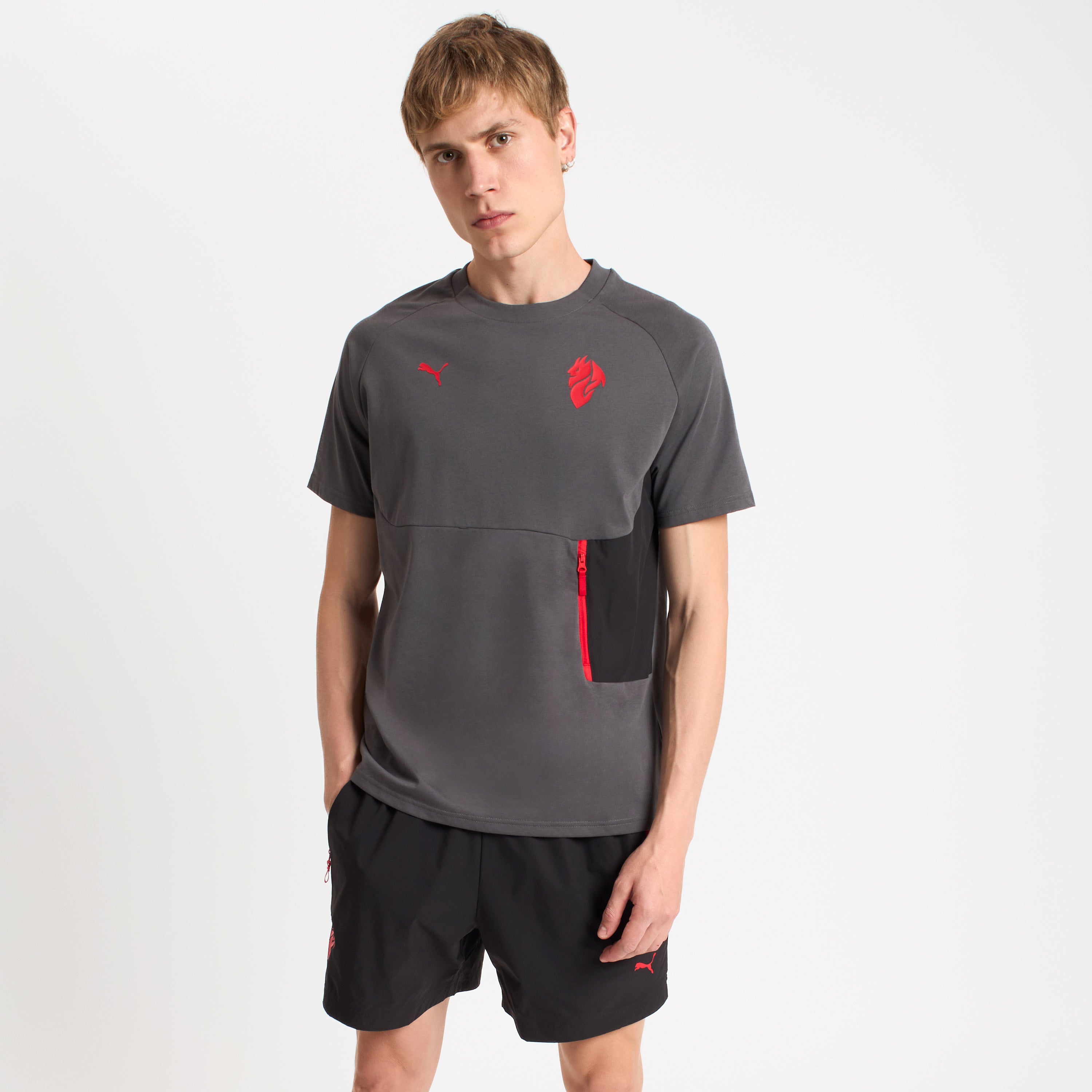 MILAN PUMATECH 2025/26 GREY T- SHIRT