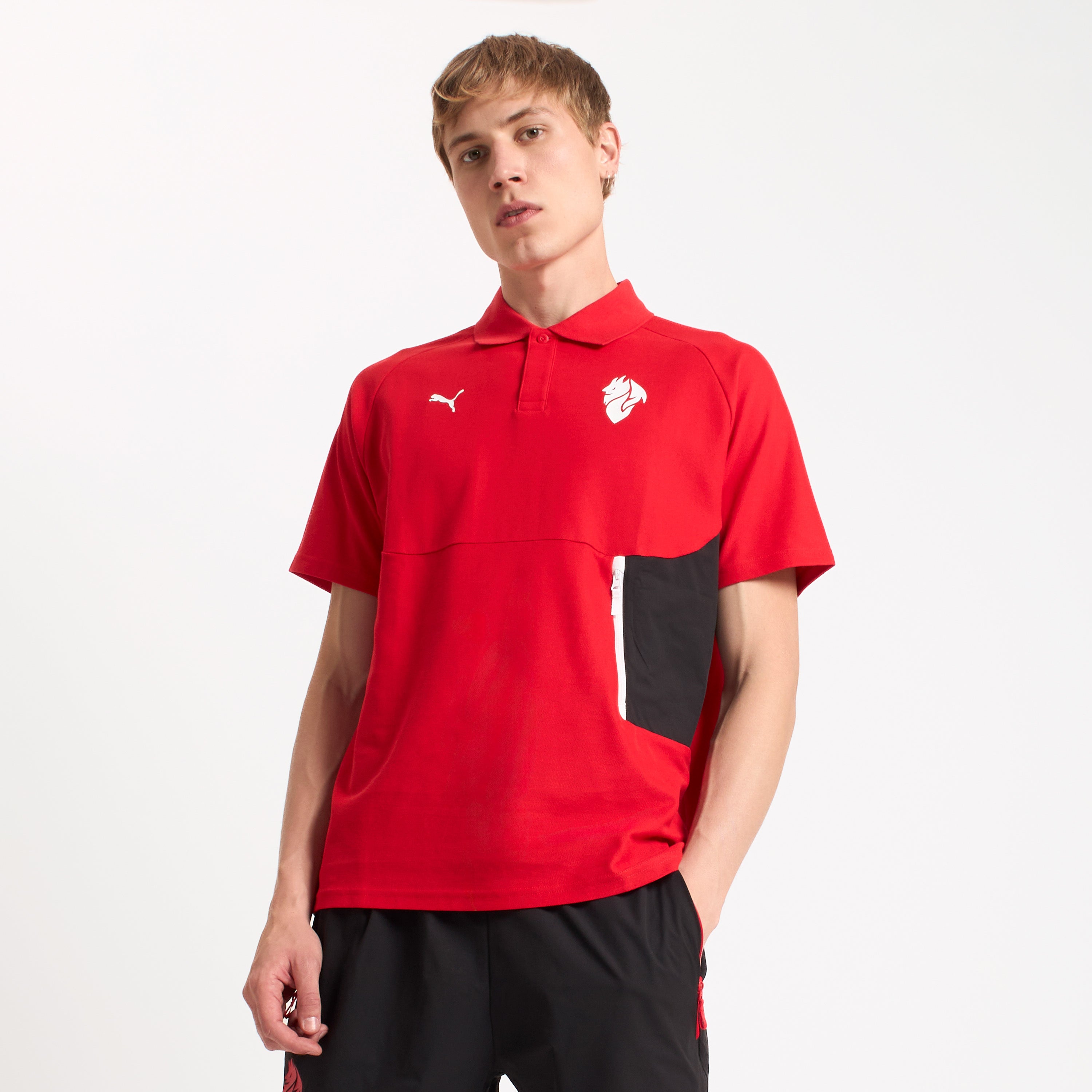 MILAN PUMATECH 2025/26 RED POLO SHIRT