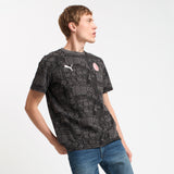 AC MILAN BLACK T-SHIRT WITH GRAPHIC CULTURE COLLECTION