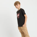 AC MILAN BLACK KIDS T-SHIRT WITH ROSSONERI GRAPHIC CULTURE COLLECTION