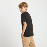 AC MILAN BLACK KIDS T-SHIRT WITH ROSSONERI GRAPHIC CULTURE COLLECTION