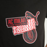 AC MILAN BLACK KIDS T-SHIRT WITH ROSSONERI GRAPHIC CULTURE COLLECTION