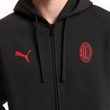 AC MILAN BLACK ZIP-UP SWEATSHIRT ESSENTIAL COLLECTION