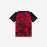 MILAN PREMATCH 2025/26 KIDS' RED AND BLACK T-SHIRT