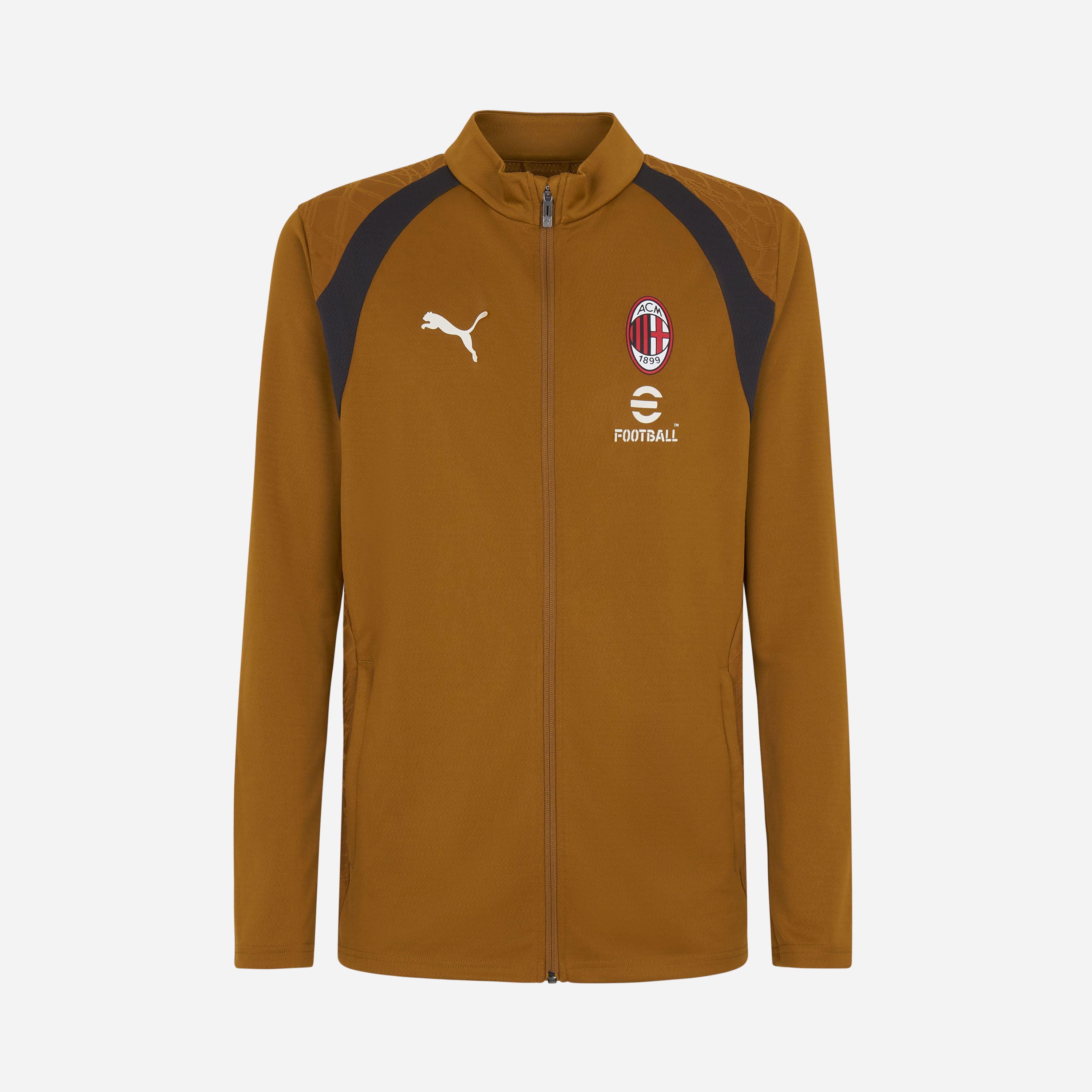 MILAN TRAINING 2026/27 GOLD JACKET WITH ZIPPER AND POCKETS