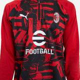 MILAN PREMATCH 2026/27 RED AND BLACK 1/4 ZIP TOP