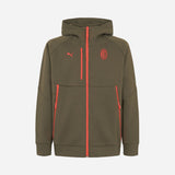 MILAN PUMATECH 2026/27 GREEN JACKET WITH ZIPPER AND HOOD