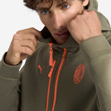 MILAN PUMATECH 2026/27 GREEN JACKET WITH ZIPPER AND HOOD