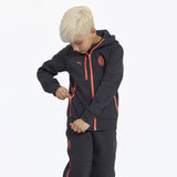 MILAN PUMATECH 2026/27 KIDS DARK GREY JACKET WITH ZIPPER AND HOOD
