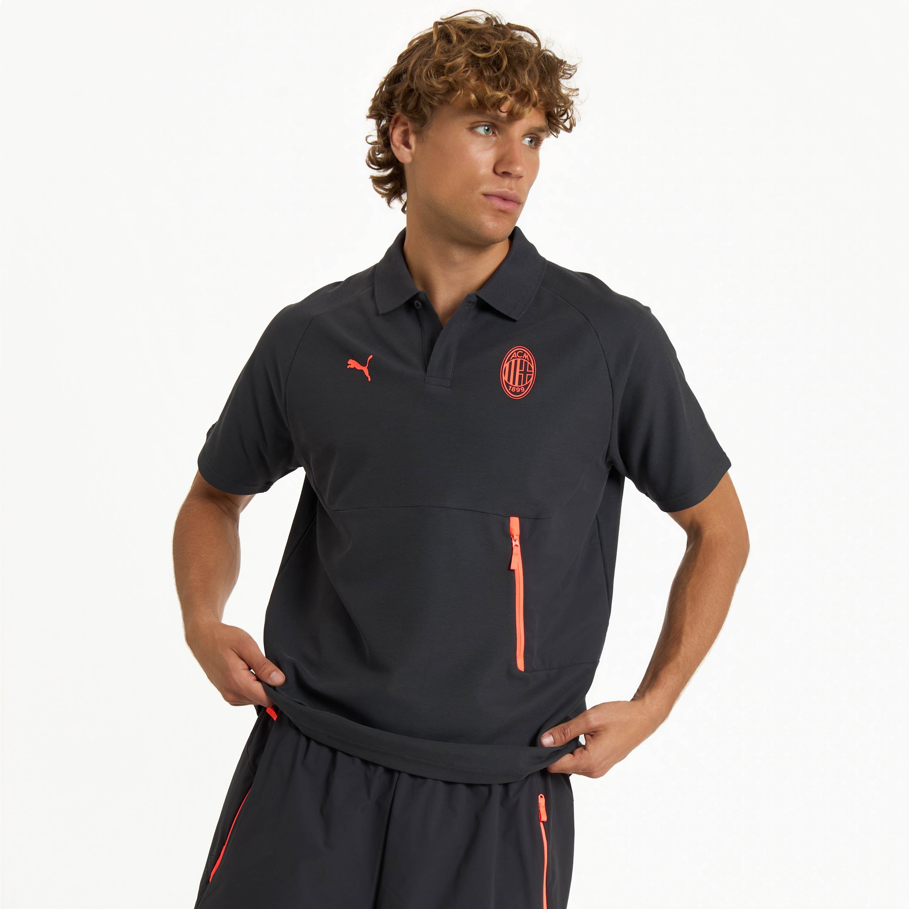 MILAN PUMATECH 2026/27 DARK GREY POLO SHIRT