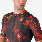 CASTELLI X AC MILAN BLACK CYCLING JERSEY WITH RED DETAILS