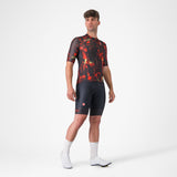 CASTELLI X AC MILAN BLACK CYCLING JERSEY WITH RED DETAILS