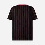 AC MILAN PIN STRIPE T-SHIRT URBAN COLLECTION BLACK