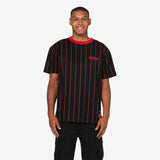 AC MILAN PIN STRIPE T-SHIRT URBAN COLLECTION BLACK