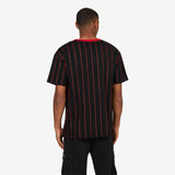 AC MILAN PIN STRIPE T-SHIRT URBAN COLLECTION BLACK