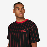 AC MILAN PIN STRIPE T-SHIRT URBAN COLLECTION BLACK