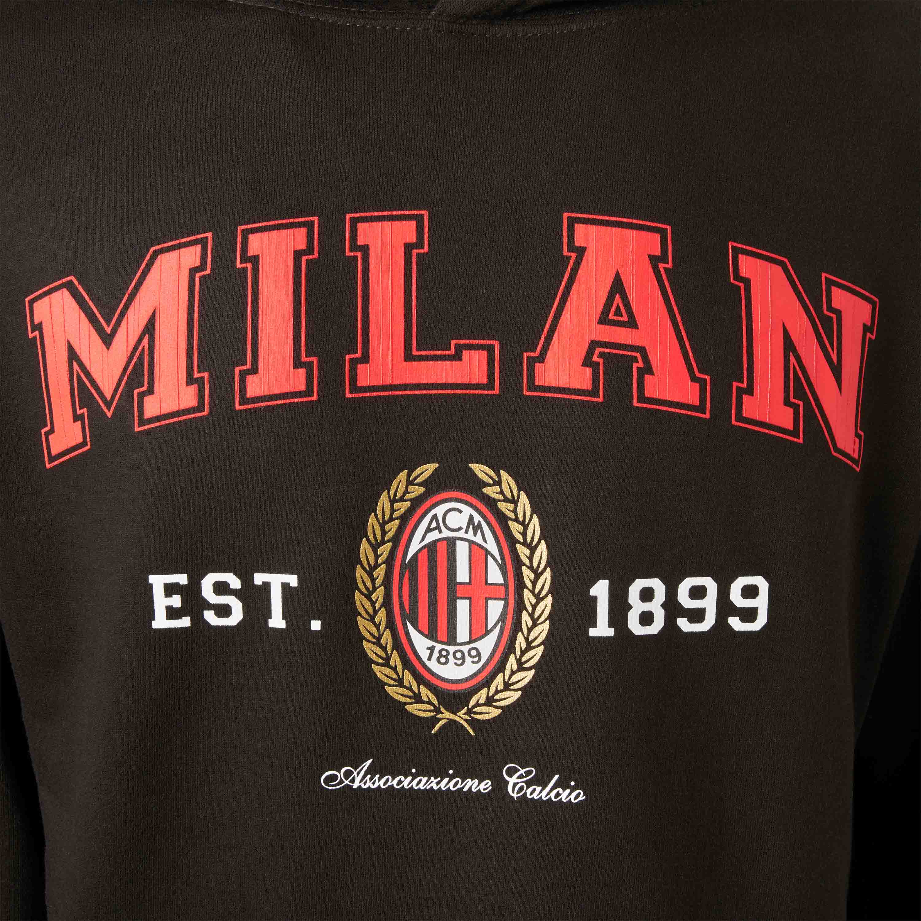 AC MILAN BLACK HOODIE COLLEGE COLLECTION