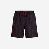 AC MILAN X MC2 SAINT BARTH SWIM SHORT WITH LOGO PATTERN