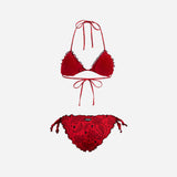 AC MILAN X MC2 SAINT BARTH BIKINI SWIMSUIT WITH BANDANA PATTERN