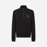 AC MILAN BLACK SWEATSHIRT 1/4 ZIP - CLUB 1899