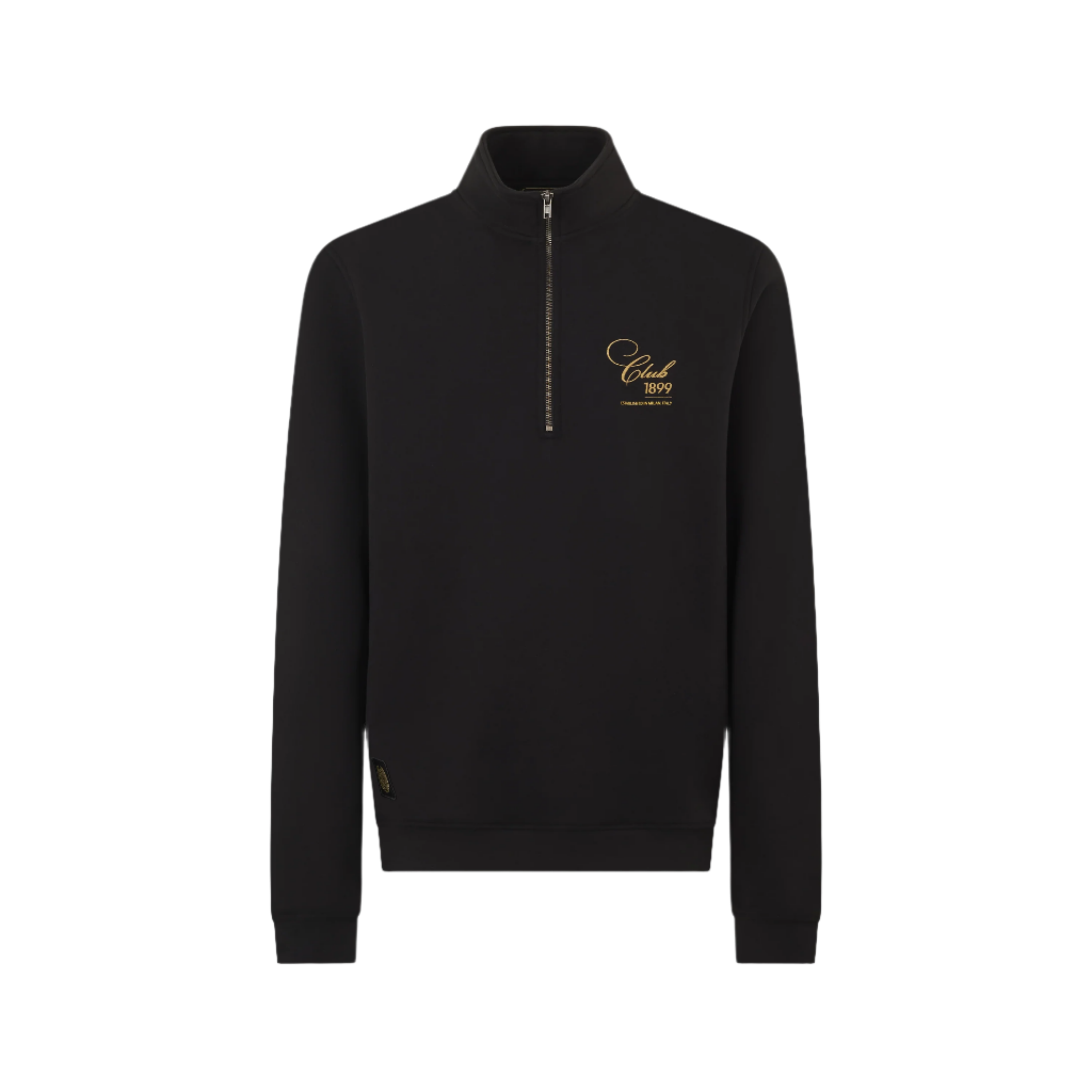 AC MILAN BLACK SWEATSHIRT 1/4 ZIP - CLUB 1899