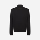 AC MILAN BLACK SWEATSHIRT 1/4 ZIP - CLUB 1899