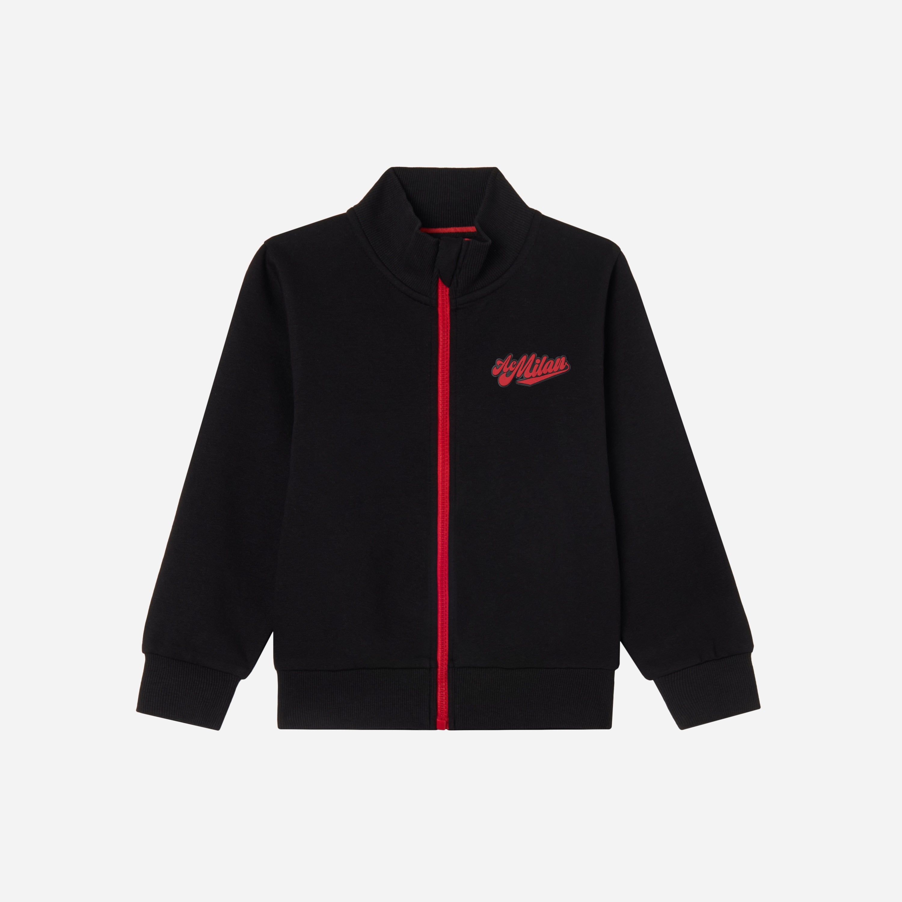 AC MILAN TEDDY ZIPPER SWEATSHIRT BLACK KIDS