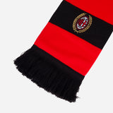 AC MILAN STRIPED SCARF WITH EMBROIDERY
