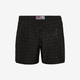BUNDLE SWIM SHORTS WITH LOGO AND STADIUM PATTERN + BLACK POUCH MC2 SAINT BARTH X AC MILAN