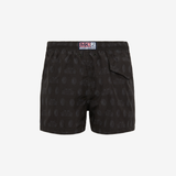 MC2 SAINT BARTH X AC MILAN KIDS' SWIM SHORTS WITH LOGO AND STADIUM PATTERN